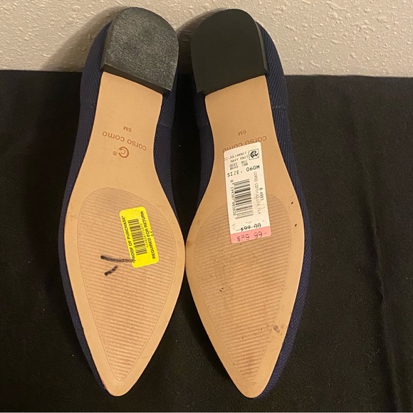 Corso Como Women's Navy Blue Slip On Ballet Flats Pointed Toe Size 6M - Picture 6 of 6